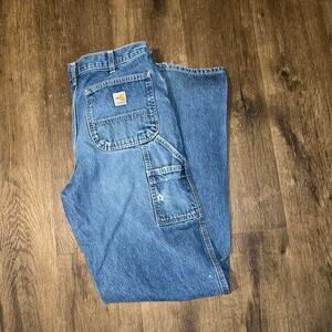 2000s Baggy Faded and Distressed FR Carhartt Carpenter Jeans